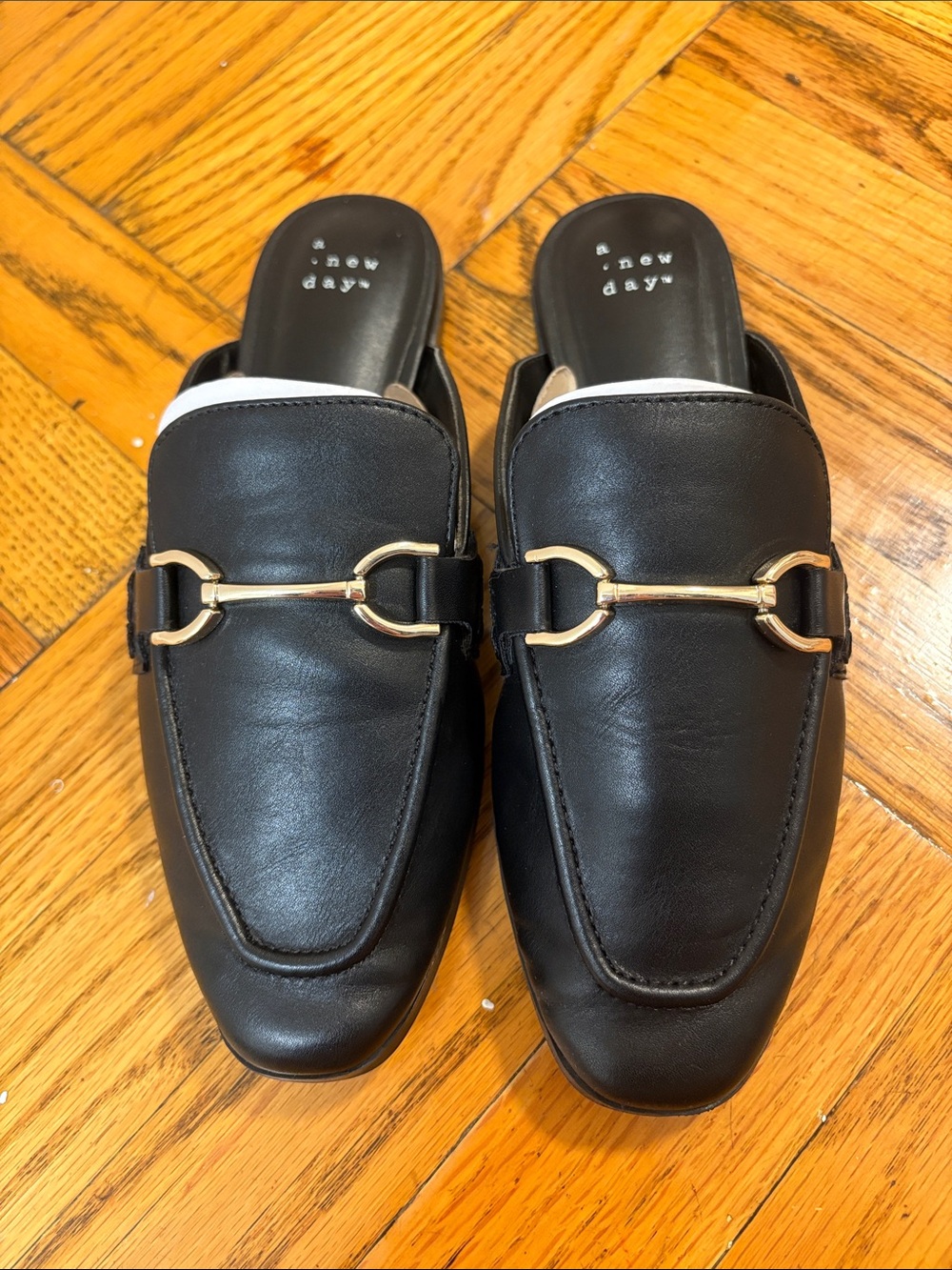LIKE NEW a new day Slip On Black Mules